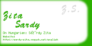 zita sardy business card